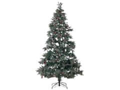 Beliani Zasněžený umělý vánoční stromeček 240 cm zelený DENALI