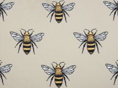 Beliani Sada 2 zahradních polštářů se vzorem včel 40 x 60 cm béžové CANNETO