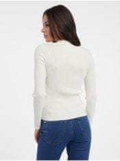 Orsay Krémový dámský lehký svetr s krajkou M