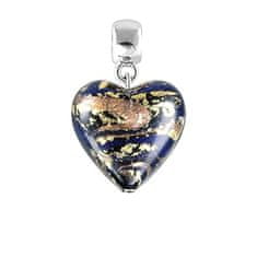 Lampglas Magický přívěsek Egyptian Heart s 24karátovým zlatem v perle Lampglas S26