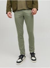 Jack&Jones Zelené pánské chino kalhoty Jack & Jones Marco 34/30