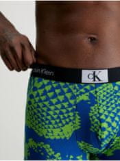 Calvin Klein Zeleno-modré pánské vzorované boxerky Calvin Klein Underwear S