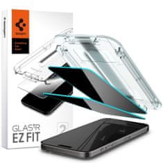 Spigen Anti-Spy Ochranné Tvrzené Sklo Glas.Tr ”Ez Fit” 2-Pack iPhone 15 Pro Max Privacy