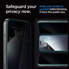 Spigen Anti-Spy Ochranné Tvrzené Sklo Glas.Tr ”Ez Fit” iPhone 15 Privacy