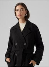 Vero Moda Černý dámský kabát VERO MODA Fortunevega M