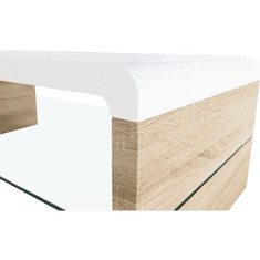 ATAN Konferenční stolek KONTEX 2 NEW - dub sonoma/bílá lesk