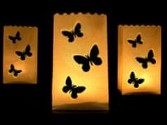 PartyDeco Sáčky na svíčky Motýlky 15x26cm