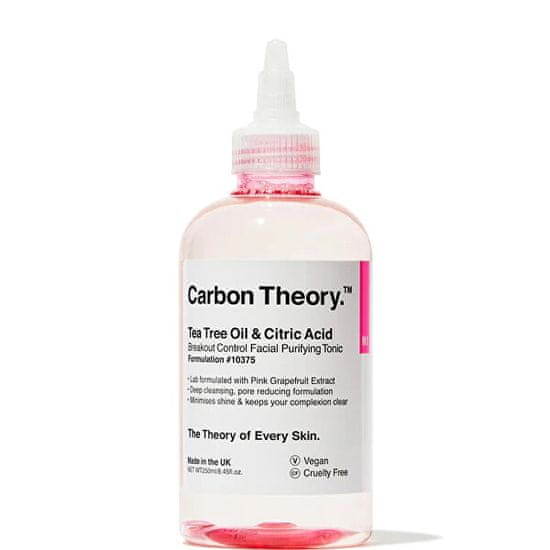 Carbon Theory Pleťové tonikum Tea Tree Oil & Citric Acid Breakout Control (Facial Purifying Tonic) 250 ml