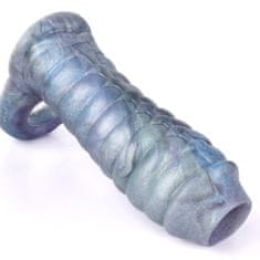 Xcock Velký silikonový návlek na penis a varlata se zahušťovacím účinkem