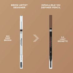 L’ORÉAL PARIS Tužka na obočí s kartáčkem Brow Artist Designer 1,2 g (Odstín 5.0 Light Brunette)