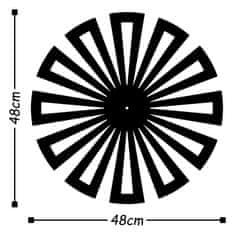 ASIR GROUP ASIR Nástěnné hodiny kov HRANATÝ KVĚT 48 x 48 cm
