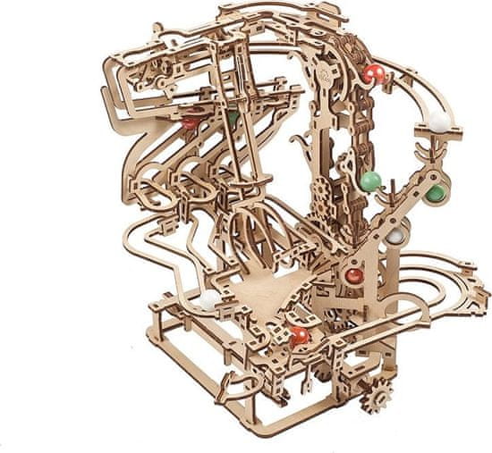 UGEARS 3D puzzle Kuličková dráha Marble Run: Chain Hoist 400 dílků