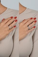 Brilio Silver Elegantní stříbrný prsten se zirkony a syntetickým opálem RI126W (Obvod 58 mm)
