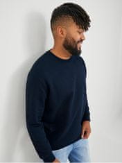 Jack&Jones Plus Pánská mikina JJEBRADLEY Relaxed Fit 12250594 Navy Blazer (Velikost 4XL)