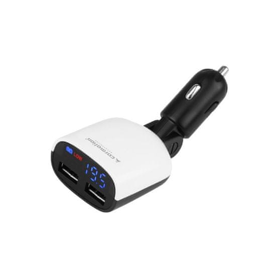 Carmotion Nabíječka 2x USB 3,4A max,12-24V voltmetr