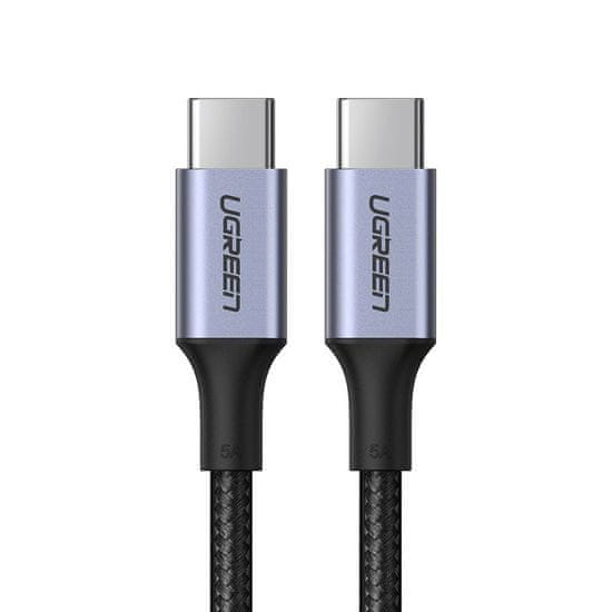 Ugreen US316 kabel USB-C / USB-C 5A 100W PD QC 1m, šedý