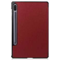 Techsuit Pouzdro pro tablet Samsung Galaxy Tab S7 Plus / S8 Plus / S7 FE 12.4", Techsuit FoldPro burgundy