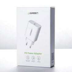 Ugreen CD137 USB-C síťová nabíječka PD QC 3A 20W, bíla