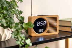 Karlsson Rádiobudík/Stolní hodiny Retro Radio BambooKarlsson