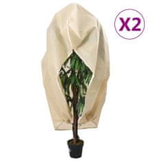 Greatstore Ochranné návleky na rostliny na zip 2 ks 70 g/m² 3,93 x 3,5 m