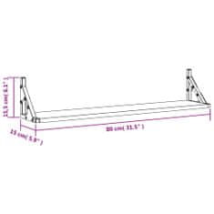 Vidaxl Nástěnné police 2 ks hnědý dub 80x15x15,5 cm kompozitní dřevo