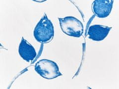 Beliani Sada 2 zahradních polštářů s motivem listů 40 x 60 cm bílé/modré TORBORA