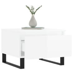 Vidaxl Konferenční stolek lesklý bílý 50 x 46 x 35 cm kompozitní dřevo