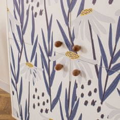 Hanah Home Skříňka, designová, barevná Multilüx Daisy, Bílá, Tmavá Modrá