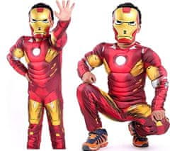 bHome Dětský kostým Svalnatý Iron man s maskou 110-122 M