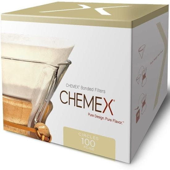 Chemex Bílé Kulaté Filtry na Chemex