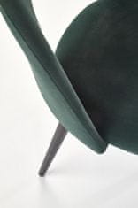 Halmar Čalouněná židle Ilija tmavě zelená/černá