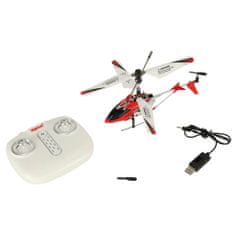 WOWO RC Vrtulník SYMA S107H s Dálkovým Ovládáním, 2,4GHz, RTF, Červený