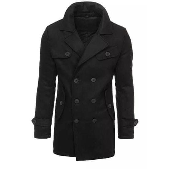 Dstreet Pánský dvouřadý zimní kabát CITYS černá cx0432