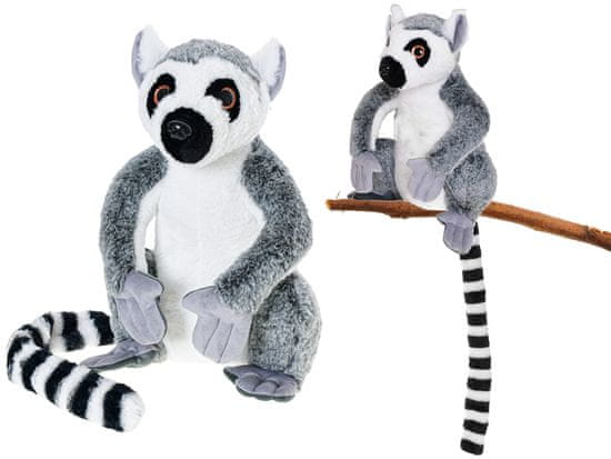 Lemur plyšový 25 cm sedící