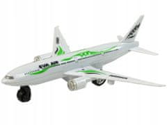 Lean-toys Osobní Letadlo Bílé Zelenými Prvky Na