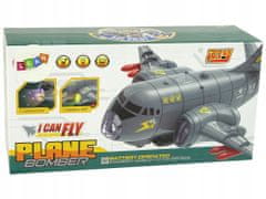 Lean-toys Dopravní Letadlo Bombardér Světla Zvuk