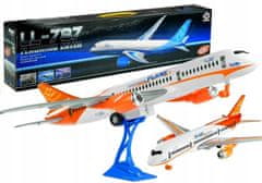 Lean-toys Osobní Letadlo Bílá Friction Podstavec 65 Cm