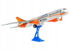 Lean-toys Osobní Letadlo Bílá Friction Podstavec 65 Cm