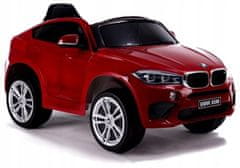 Lean-toys Auto Na Baterie Bmw X6 Červené Lakované