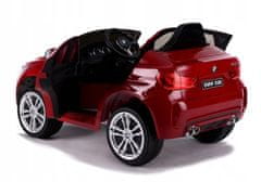 Lean-toys Auto Na Baterie Bmw X6 Červené Lakované