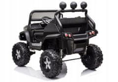 Lean-toys Vozidlo Na Baterie Mercedes Unimog S Černý Lak