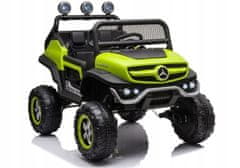 Lean-toys Vozidlo Na Baterie Mercedes Unimog S Zelené