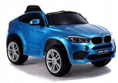 Lean-toys Auto Na Baterie Bmw X6 Modré Lakované