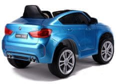 Lean-toys Auto Na Baterie Bmw X6 Modré Lakované