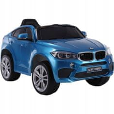 Lean-toys Auto Na Baterie Bmw X6 Modré Lakované