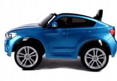 Lean-toys Auto Na Baterie Bmw X6 Modré Lakované