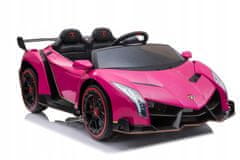 Lean-toys Auto Na Baterie Lamborghini Veneno Růžové
