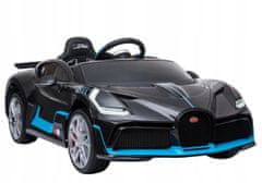 Lean-toys Auto Na Baterie Bugatti Divo Černá Lakovaná