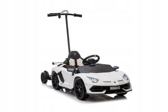 Lean-toys Auto Na Baterie Lamborghini Aventador Sx2018 Bílé S Platformou