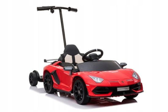 Lean-toys Auto Na Baterie Lamborghini Aventador Sx2018 Červené S Platformou